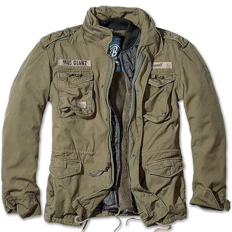 Brandit Classic M65 Mens Field Jacket Warm Lining Hunting Parka Army