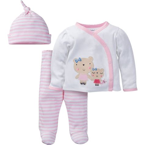 Gerber Gerber Newborn Baby Girl Take Me Home Outfit Set 3 Piece