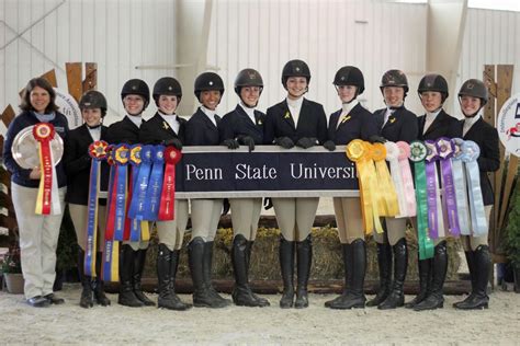 Turning Heads As A Group Penn State Equestrian Team Prepares To Enter
