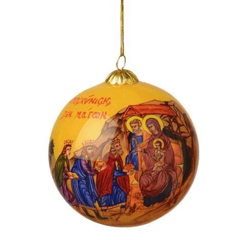 Ornahgm Hand Painted Orthodox Christmas Ornament Ts Of The Magi