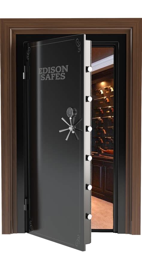 Parts of a door's locking system. Edison Safes - 80" x 30" Vault Door - 30-60 Minute Fire ...