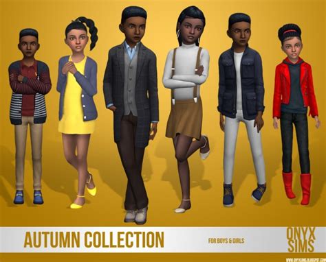Onyx Sims Kids Autumn Collection Sims 4 Downloads