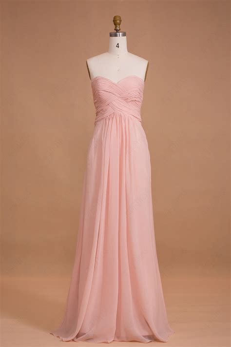 Light Pink Long Bridesmaid Dresses Fffdress