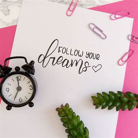 Handlettering Spruch Follow Your Dreams Handlettering Lettering Followyourdreams Hand