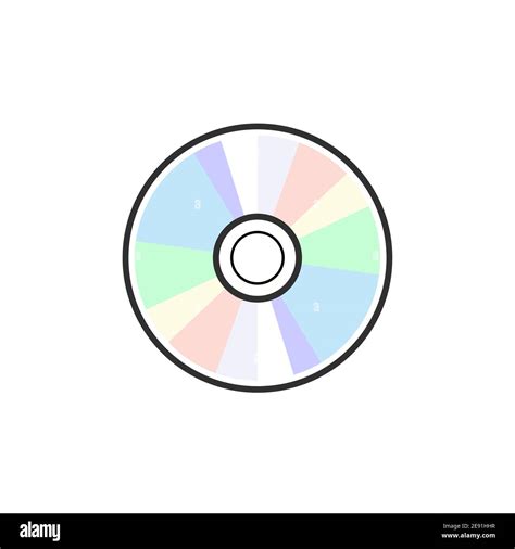 Cd Dvd Icono Disco Vector Ilustración En Blanco Disco Compacto Dvd De