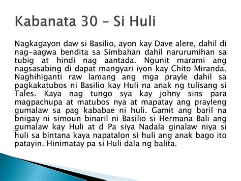 Kabanata 30 Si Huli