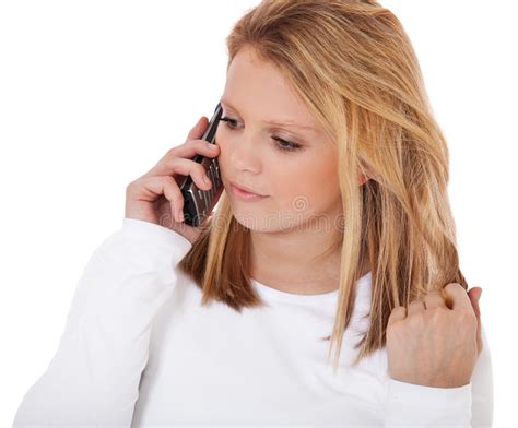 Attractive Girl Making Phone Call Stock Image Image Of Background