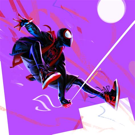Miles Morales In Spider Man Into The Spider Verse 4k Artwork Wallpaper
