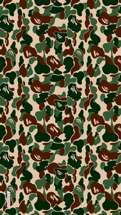Bape Wallpapergreenpatternmilitary Camouflagebrowncamouflage