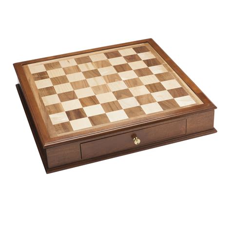 Grand English Chess Set With Storage Drawers Weighted Pieces With