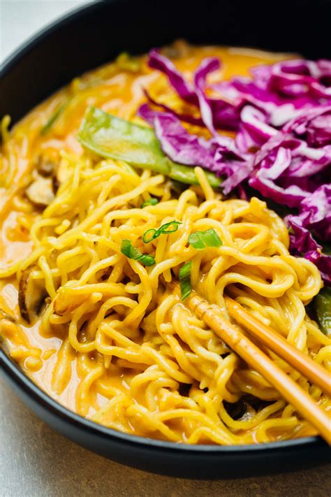 Today ramen is arguably one of japan's most popular foods, with tokyo alone containing around 5,000 ramen shops,4 and more than 24,000 ramen soup recipes and methods of preparation tend to be closely guarded secrets. Coconut Curry Ramen - Ramen Soup Bowl Recipe