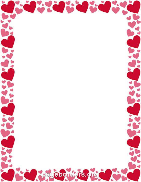 Red And Pink Heart Border Homemade Valentines Valentine Day Crafts
