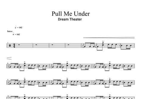 Dream Theater《pull Me Under》鼓谱 架子鼓谱 琴魂网