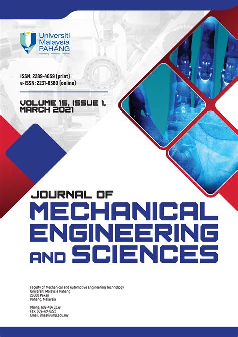 Vol 15 No 1 2021 March 2021 Journal Of Mechanical Engineering