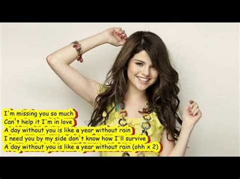 A year without rain lyrics. Selena Gomez ~ A year without rain (lyrics)' - YouTube