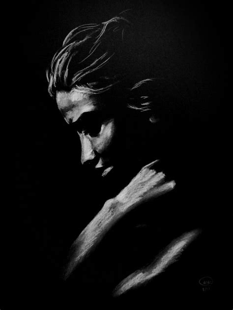 White Charcoal On Black Paper By Kelseyknobel Black Paper Drawing