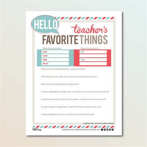 5 Best Images Of My Teachers Favorite Things Printable Teachers