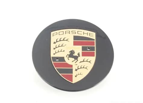 Porsche Center Caps Gloss Black Colored Crest Set Of 4 000 044 607 21