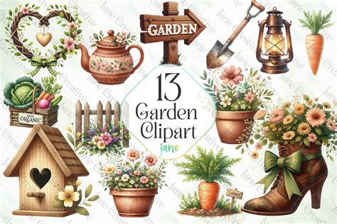 Spring Garden Sublimation Clipart Graphic By Janecreative Creative