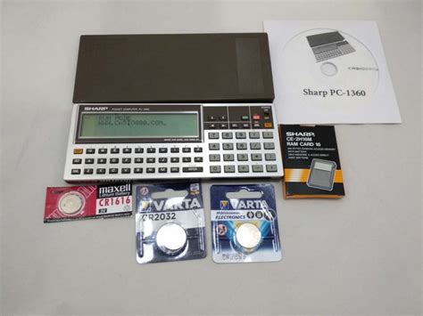 Sharp Calculator Pc 1360 With Memory Card 16kb Ce 2h16m 556 Casio 880