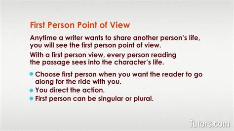 Point Of View — First Second And Third Person Examples