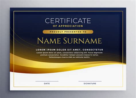 You can easily customize the design to fulfill your requirements. Free Vector | Professional certificate of appreciation template