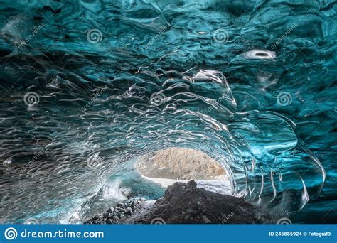 Entrance Of An Ice Cave Inside Vatnajokull Glacier In Southern Iceland