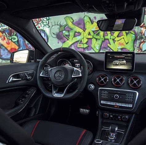 Unveiled in 2019, it slots above the amg a35 in the range thanks to a more powerful engine, a more aggressive exterior, and extra equipment on the inside. Interior. A45 AMG. | Mercedes hatchback, Mercedes benz, Benz