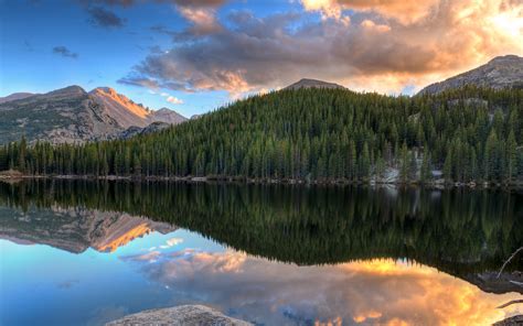 Download Wallpaper 3840x2400 Mountains Forest Trees Lake Reflection