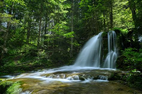Waterfall In The Woods Stock Photos Motion Array