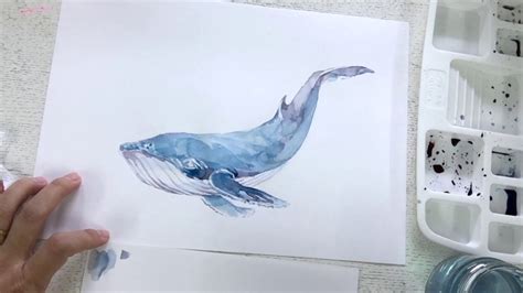 Watercolor Whale Painting For Beginners Youtube