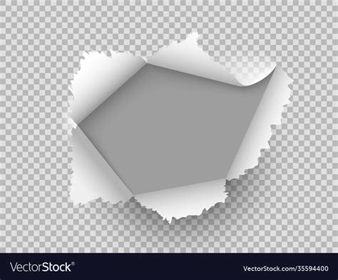 Paper Realistic Hole Ripped Torn Hole Royalty Free Vector