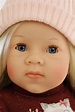 Puppe Elli 52 cm blonde Haare, blaue Schlafaugen, Kleidung winterlich ...