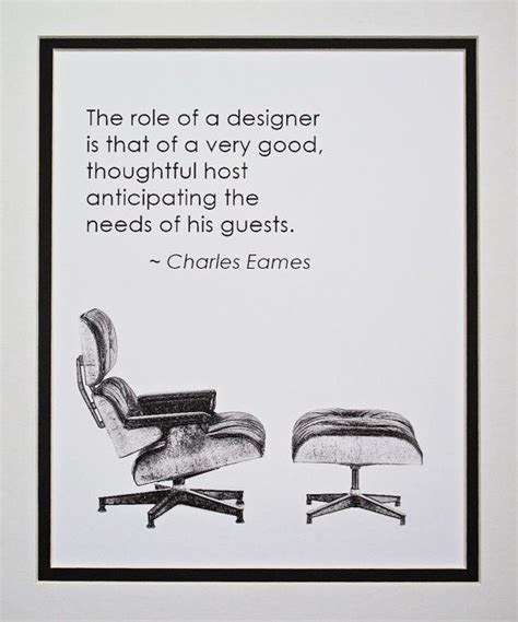 Art Poster Charles Eames Quote The Role Of A Designer Is Wall