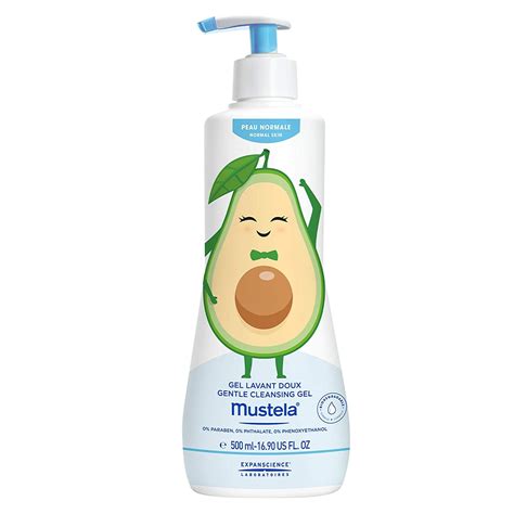 Mustela Gentle Cleansing Gel Baby Hair And Body Wash Tear Free With Natural Avocado Perseose