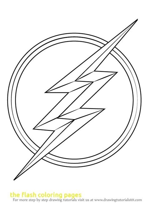 The Flash Coloring Pages The Flash Coloring Pages With Flash Symbol