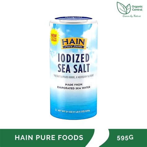 Hain Pure Foods Iodized Sea Salt 595g Lazada Ph