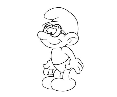 2 Brainy Smurf Coloring Page