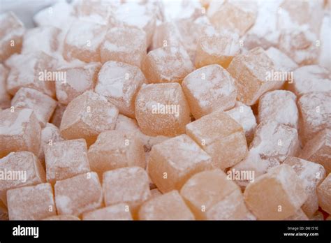 Sugar Coated Turkish Delight Stock Photo Alamy