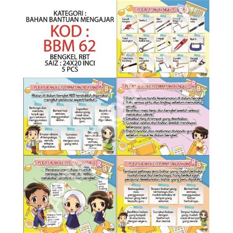 10pcs Poster Bbm Hiasan Sudut Bilik Rbt Sekolah Rendah And Menengah Pak21