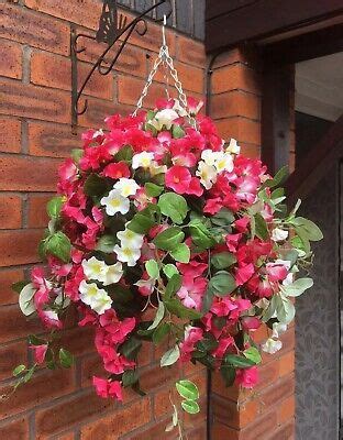 How do you hang plants indoors? Details about Large Spring Pink White Trail Artificial ...
