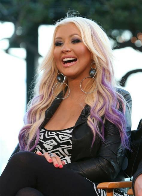 Pin By Tianna Brittain On Hair ~ Purple Christina Aguilera Red Hair Christina Aguilera Hair