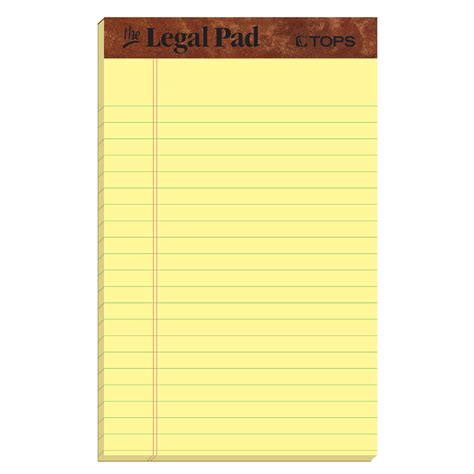 Tops The Legal Pad Writing Pads Jr Legal Rule X Sheets