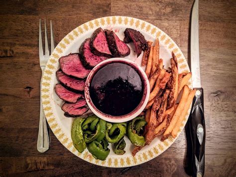 Homemade Alberta Whitetail Deer And Red Wine Pan Sauce With Roasted