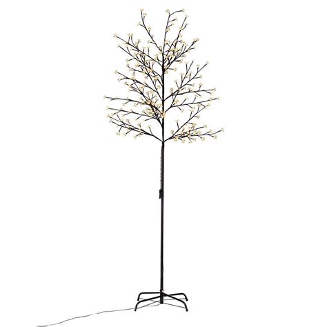 Goplus Cherry Blossom Lighted Tree Led Floor Lamp Warm White For