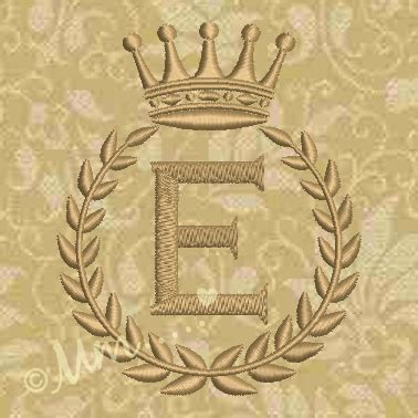 Check spelling or type a new query. Regal Monogram Letter E Laurel Wreath Crown design for ...