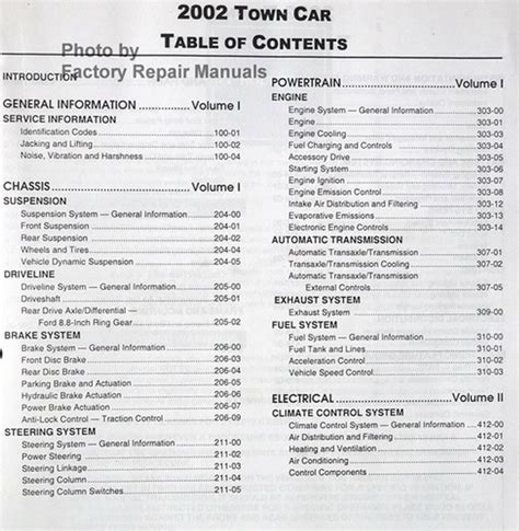 2002 Lincoln Town Car Factory Service Manual Original Shop Repair Set