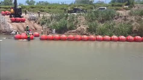 Department Of Justice Sues Texas Over Floating Border Barrier In The