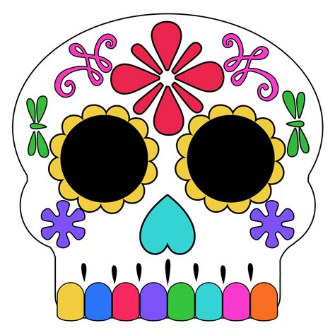 Skull Day Of The Dead Template