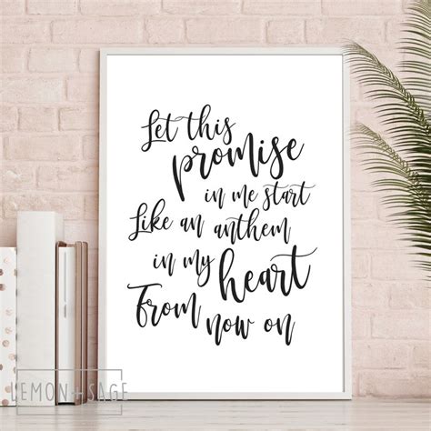 The Greatest Showman Song Lyrics Print From Now On Printable Etsy